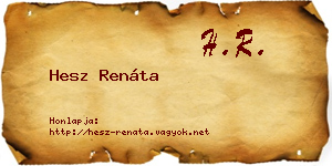 Hesz Renáta névjegykártya