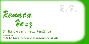 renata hesz business card
